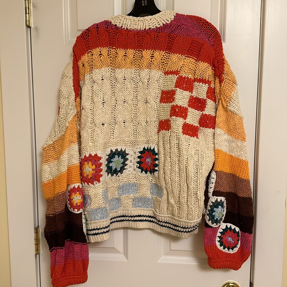 Free People Clear Skies Cardi in Cream Combo - Picture 9 of 9